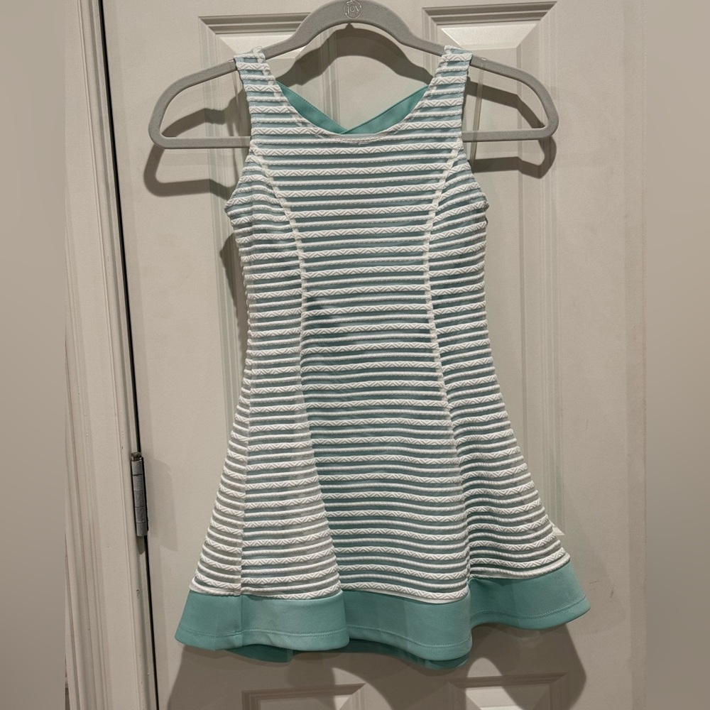 Girls teal and white Elisa B dress Sz 8